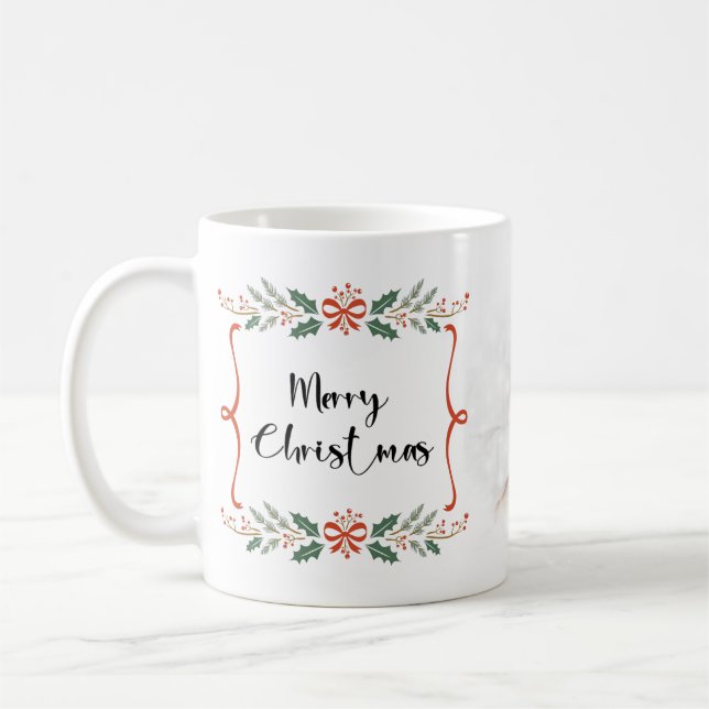 Personalisiertes Weihnachts-Foto Kaffeetasse (Links)