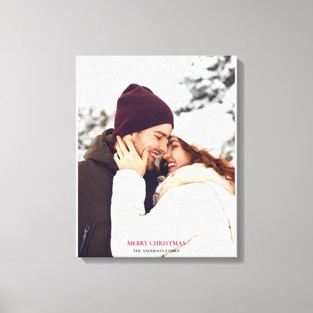 Personalisiertes Weihnachts-Foto Leinwanddruck (Vorderseite)