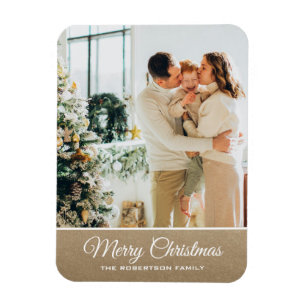 Personalisiertes Weihnachts-Foto Magnet