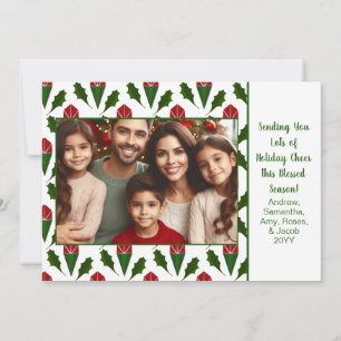 Personalisiertes Weihnachts-Foto Rote Rosen & Holl Feiertagskarte