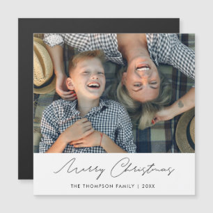 Personalisiertes Weihnachts-Foto-Vorlage Magnetkarte