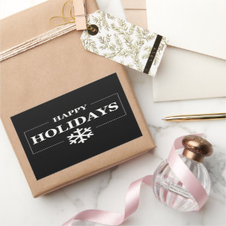 Personalisiertes Weihnachts-Happy Holiday Custom G Rechteckiger Aufkleber