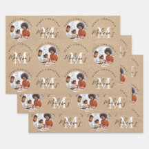 Personalisiertes Weihnachts-Kraft-Monogram-Foto