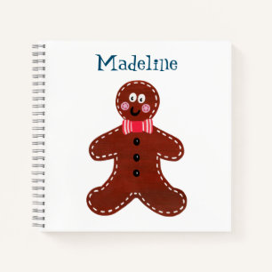 Personalisiertes Weihnachts-Lebkuchenbuch Notizbuch