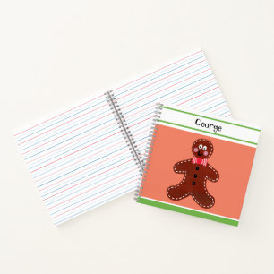 Personalisiertes Weihnachts-Lebkuchenbuch Notizbuch