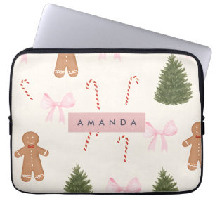 Personalisiertes Weihnachts-Lebkuchenhaus & Rosa S Laptopschutzhülle