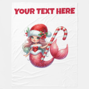 Personalisiertes Weihnachts Mermaid Baby Fleece Bl