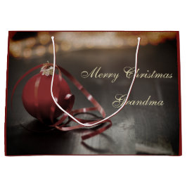 Personalisiertes Weihnachts-Oma-Design Große Geschenktüte