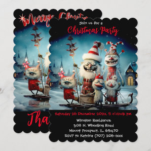 Personalisiertes Weihnachts-Party witzig Einladung