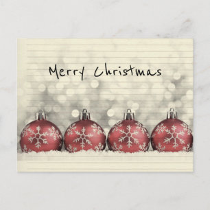 Personalisiertes Weihnachts-Schmuck-Notizbuch Postkarte
