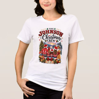 Personalisiertes Weihnachts-T-Shirt für die Famili Tri-Blend Shirt