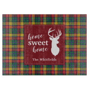 Personalisiertes Weihnachts-Tartan Clan Buchanan K Schneidebrett