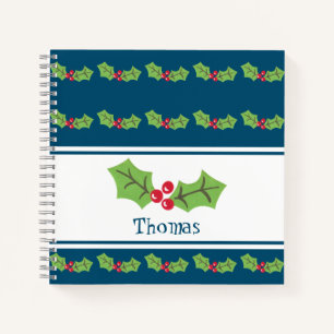 Personalisiertes Weihnachts- und Berries-Notebook Notizbuch