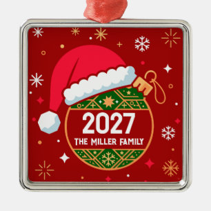 Personalisiertes Weihnachts- und Neujahrsdesign 20 Ornament Aus Metall