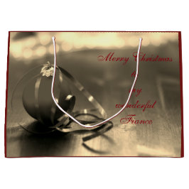 Personalisiertes Weihnachts-Verlobte-Design Große Geschenktüte