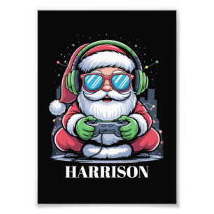 Personalisiertes Weihnachts-Videospiel Santa Xmas Fotodruck