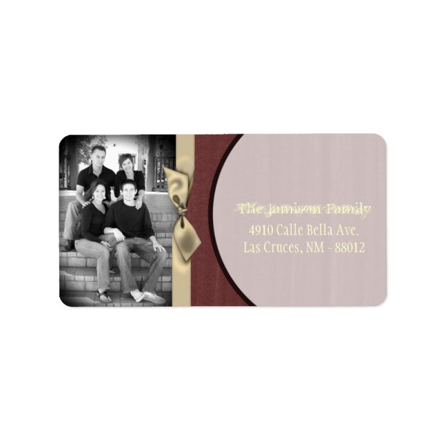 Personalisiertes Weihnachts-Weihnachtsschild für d Adressaufkleber (Vorne)