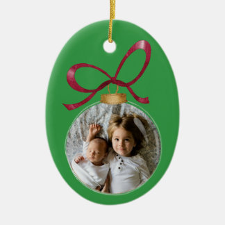 Personalisiertes Weihnachtsandenken mit Foto & Tex Keramik Ornament