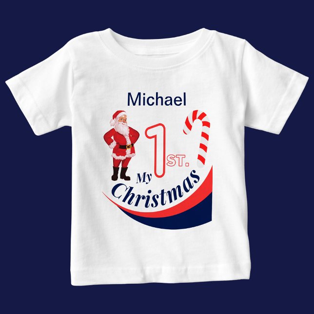 Personalisiertes Weihnachtsbaby "Mein 1. Weihnacht Baby T-shirt (Von Creator hochgeladen)