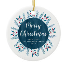 Personalisiertes Weihnachtsblau