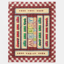 Personalisiertes Weihnachtsblock Party Fleece Blan