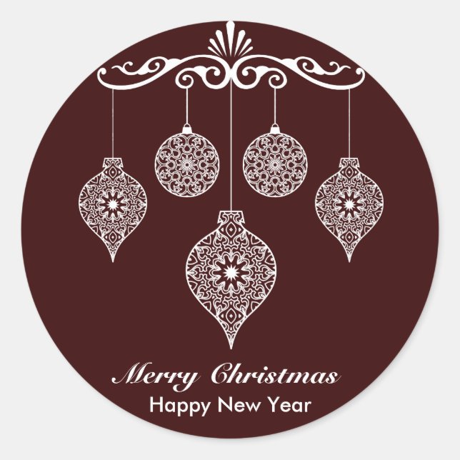 Personalisiertes Weihnachtsdesign Runder Aufkleber (Vorderseite)