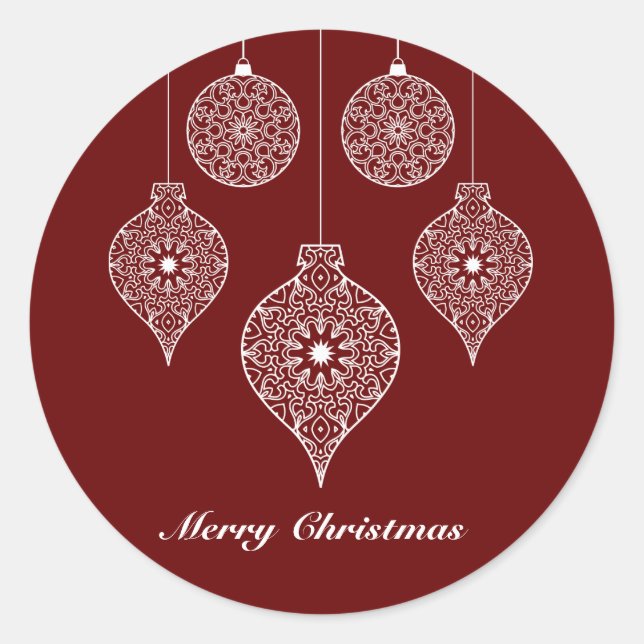 Personalisiertes Weihnachtsdesign Runder Aufkleber (Vorderseite)
