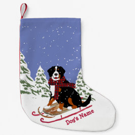 Personalisiertes Weihnachtsfest Bernese Mt Dog Rod Kleiner Weihnachtsstrumpf