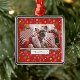 Personalisiertes Weihnachtsfest-Foto Ornament Aus Metall