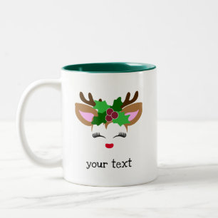 Personalisiertes Weihnachtsfest Zweifarbige Tasse