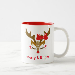 Personalisiertes Weihnachtsfest Zweifarbige Tasse