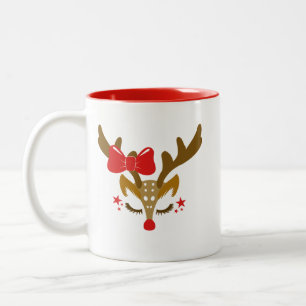 Personalisiertes Weihnachtsfest Zweifarbige Tasse