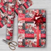 Personalisiertes Weihnachtsfoto-Collage-Geschenkpa