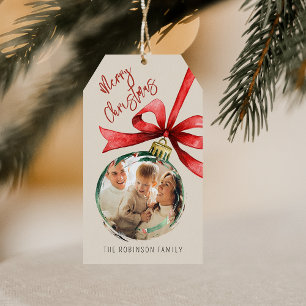 Personalisiertes Weihnachtsfoto Geschenkanhänger