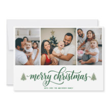 Personalisiertes Weihnachtsfoto mit Familientext