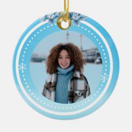 Personalisiertes Weihnachtsgebäck Foto Keramik Ornament