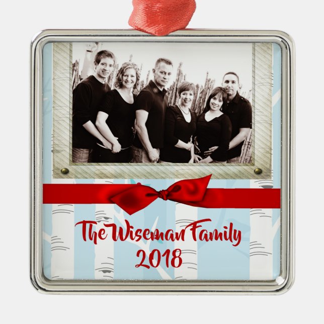 Personalisiertes Weihnachtsgebäck FOTO Ornament (Vorne)