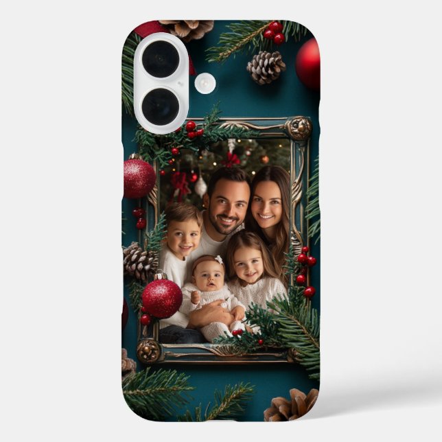 Personalisiertes Weihnachtsgebäck Foto Rahmen Pine Case-Mate iPhone Hülle (Rückseite)