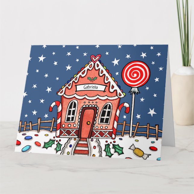 Personalisiertes Weihnachtsgebäck Karte (Vorderseite)