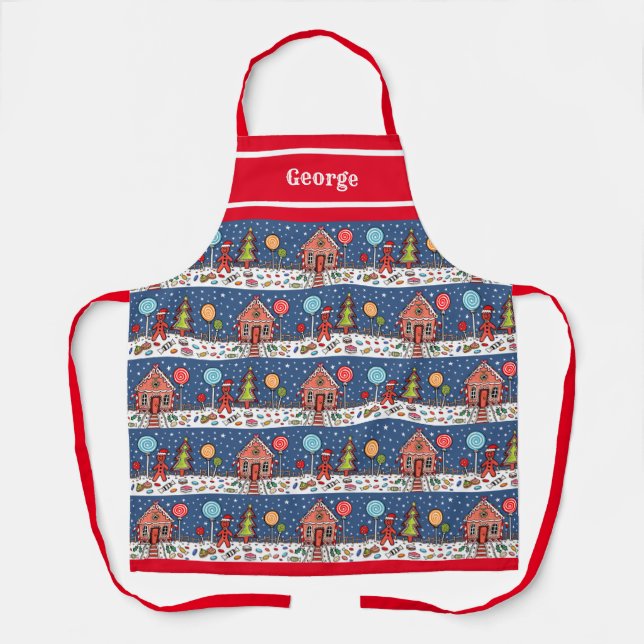 Personalisiertes Weihnachtsgebäck Schürze (Vorderseite)