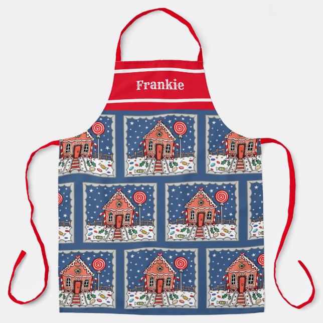 Personalisiertes Weihnachtsgebäck Schürze (Vorderseite)