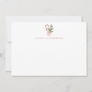 Personalisiertes Weihnachtsgebinde mit Candy Cane  Mitteilungskarte