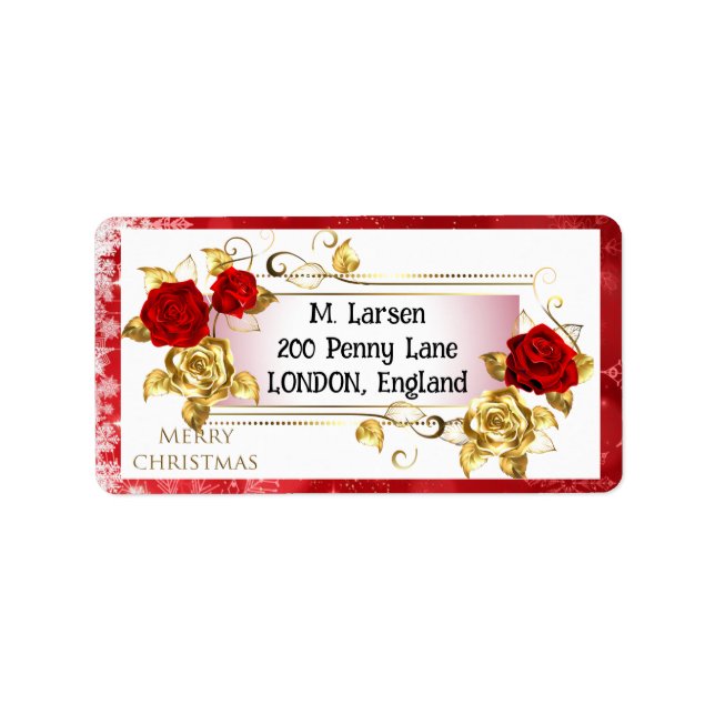 Personalisiertes Weihnachtsgeschenk Adressaufkleber (Vorne)
