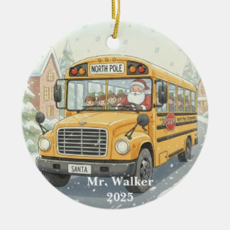 Personalisiertes Weihnachtsgeschenk für den Schulb Keramik Ornament