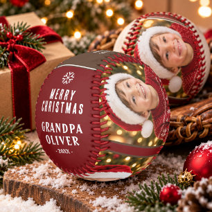 Personalisiertes Weihnachtsgeschenk für Opa mit 3  Baseball