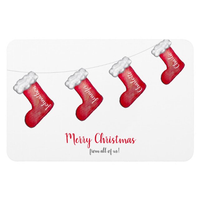 Personalisiertes Weihnachtsgeschenk für Strümpfe Magnet (Horizontal)