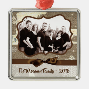 Personalisiertes Weihnachtsgeschenk Hirsch FOTO Or Ornament Aus Metall
