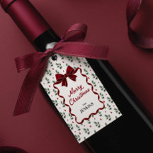 Personalisiertes Weihnachtsgeschenk mit roter Schl