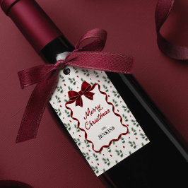 Personalisiertes Weihnachtsgeschenk mit roter Schl Geschenkanhänger