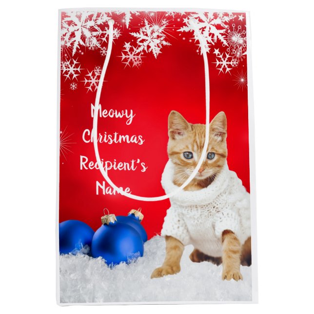 Personalisiertes Weihnachtsgeschenk Mittlere Geschenktüte (Vorderseite)